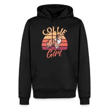 Collie Gifts - Männer Premium Bio Hoodie - Schwarz - Vorne - Nico (187cm)