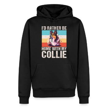 Cadeaux Collie - Sweat à capuche Premium bio Homme - noir - Devant - Nico (187cm)