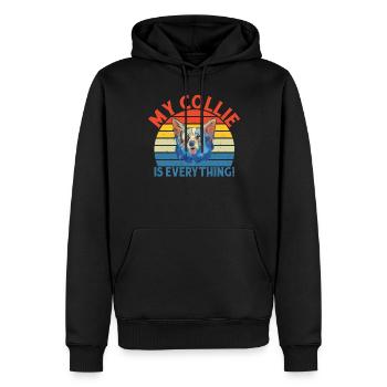 Cadeaux Collie - Sweat à capuche Premium bio Homme - noir - Devant - Nico (187cm)