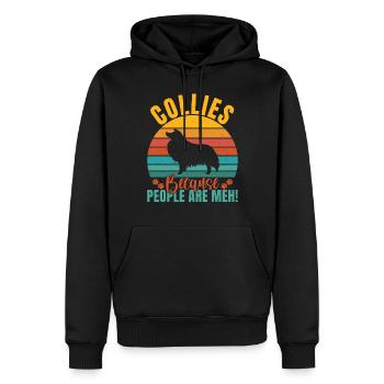 Collie Gifts - Männer Premium Bio Hoodie - Schwarz - Vorne - Nico (187cm)