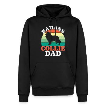 Cadeaux Collie - Sweat à capuche Premium bio Homme - noir - Devant - Nico (187cm)