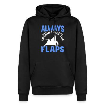 Raies manta à la recherche de volets Raies manta - Sweat à capuche Premium bio Homme - noir - Devant - Nico (187cm)