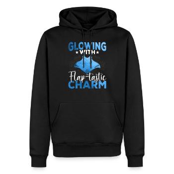 Raies manta Charme tactique de rabat Raies manta - Sweat à capuche Premium bio Homme - noir - Devant - Nico (187cm)
