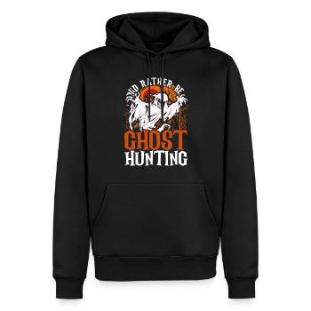 Geisterjagd Je préfère chasser les fantômes - Sweat à capuche Premium bio Homme - noir - Devant - Nico (187cm)