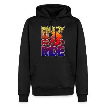 Cycling Cycling Enjoy The Ride - Men’s Premium Organic Hoodie - black - Front - Nico (187cm)