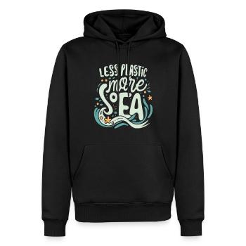 Environnement - Sweat à capuche Premium bio Homme - noir - Devant - Nico (187cm)