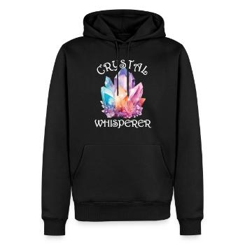 Funny Gemstone Chakra Healer Spiritual - Men’s Premium Organic Hoodie - black - Front - Nico (187cm)