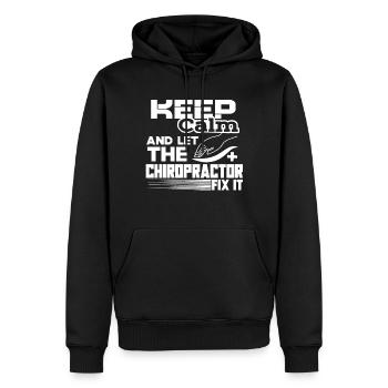 Chiropractor Let Chiropractor Fix It - Men’s Premium Organic Hoodie - black - Front - Nico (187cm)
