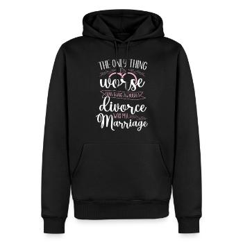 Happy Divorce Party The Only Thing - Männer Premium Bio Hoodie - Schwarz - Vorne - Nico (187cm)