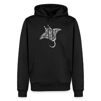 Niedliche Mantarochen Mantarochen Liebhaber - Männer Premium Bio Hoodie - Schwarz - Vorne - Nico (187cm)