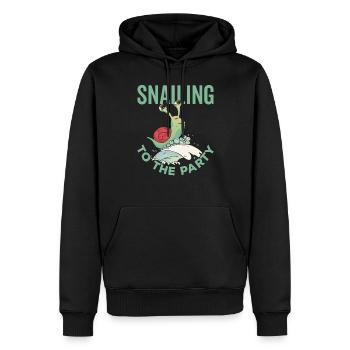 Schneckenliebhaber Snailing Zur Party - Männer Premium Bio Hoodie - Schwarz - Vorne - Nico (187cm)