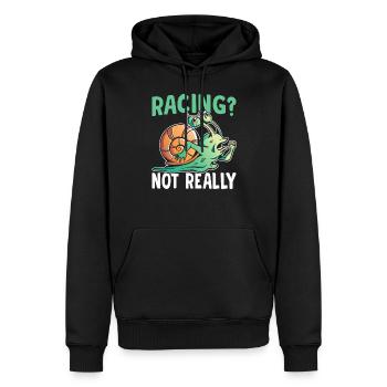 Schneckenliebhaber Rennen Schneckenbesitzer Träge - Männer Premium Bio Hoodie - Schwarz - Vorne - Nico (187cm)