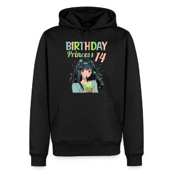 Anime Mandga Boba Bubble Tea 14. Geburtstag - Männer Premium Bio Hoodie - Schwarz - Vorne - Nico (187cm)