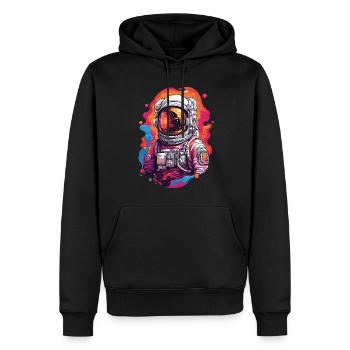 Astronauten im Weltall Ästhetisches Abenteuer - Männer Premium Bio Hoodie - Schwarz - Vorne - Nico (187cm)