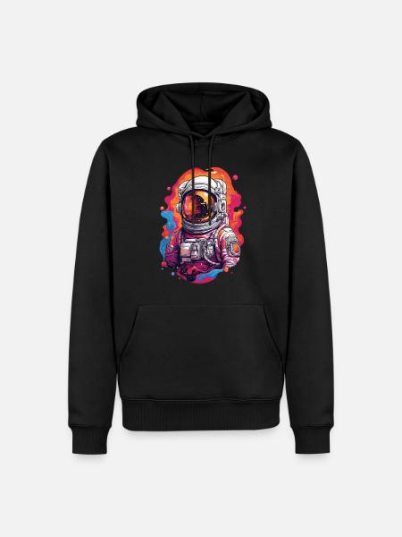 Astronauts in Space Aesthetic Adventure - Men’s Premium Organic Hoodie - black