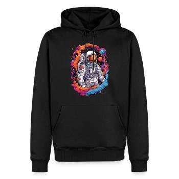 Astronautes de l’espace conçoivent des étoiles et des planètes - Sweat à capuche Premium bio Homme - noir - Devant - Nico (187cm)