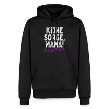 Keine Sorge Mama Mir Gehts Gut Festival Party Mum - Männer Premium Bio Hoodie - Schwarz - Vorne - Nico (187cm)