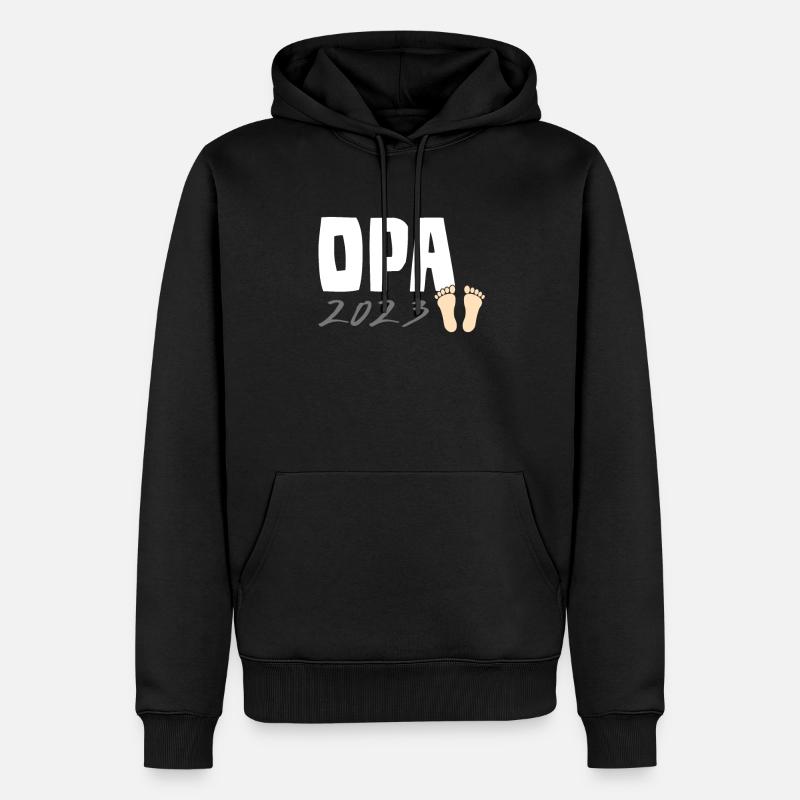 Opa 2023 - Männer Premium Bio Hoodie - Schwarz