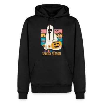 Saison effrayante - Sweat à capuche Premium bio Homme - noir - Devant - Nico (187cm)