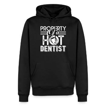 Dentist Property Of A Hot Dentist - Men’s Premium Organic Hoodie - black - Front - Nico (187cm)