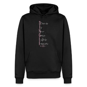 Le stress de la fête de divorce heureuse est maintenant - Sweat à capuche Premium bio Homme - noir - Devant - Nico (187cm)