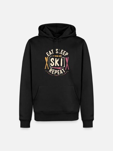 Eat Sleep Ski Repeat - Men’s Premium Organic Hoodie - black