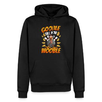 Thanksgiving Bowl Bowler Strike Pin Sport Bowling - Sweat à capuche Premium bio Homme - noir - Devant - Nico (187cm)