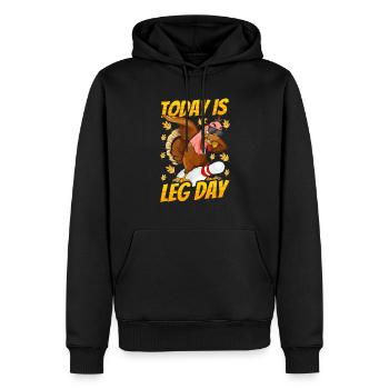 Thanksgiving Bowl Bowler Strike Pin Sport Bowling - Sweat à capuche Premium bio Homme - noir - Devant - Nico (187cm)