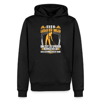 Gebäudereiniger hat immer Recht Reinigungskraft - Männer Premium Bio Hoodie - Schwarz - Vorne - Nico (187cm)