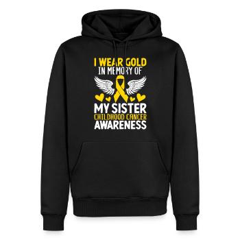 Krebs im Kindesalter Schwesterfamilie Krebs im Kindesalter - Männer Premium Bio Hoodie - Schwarz - Vorne - Nico (187cm)