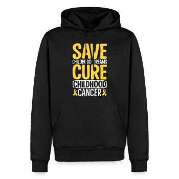 Childhoo Krebs Familie Kindheit Krebs Bewusstsein - Männer Premium Bio Hoodie - Schwarz - Vorne - Nico (187cm)