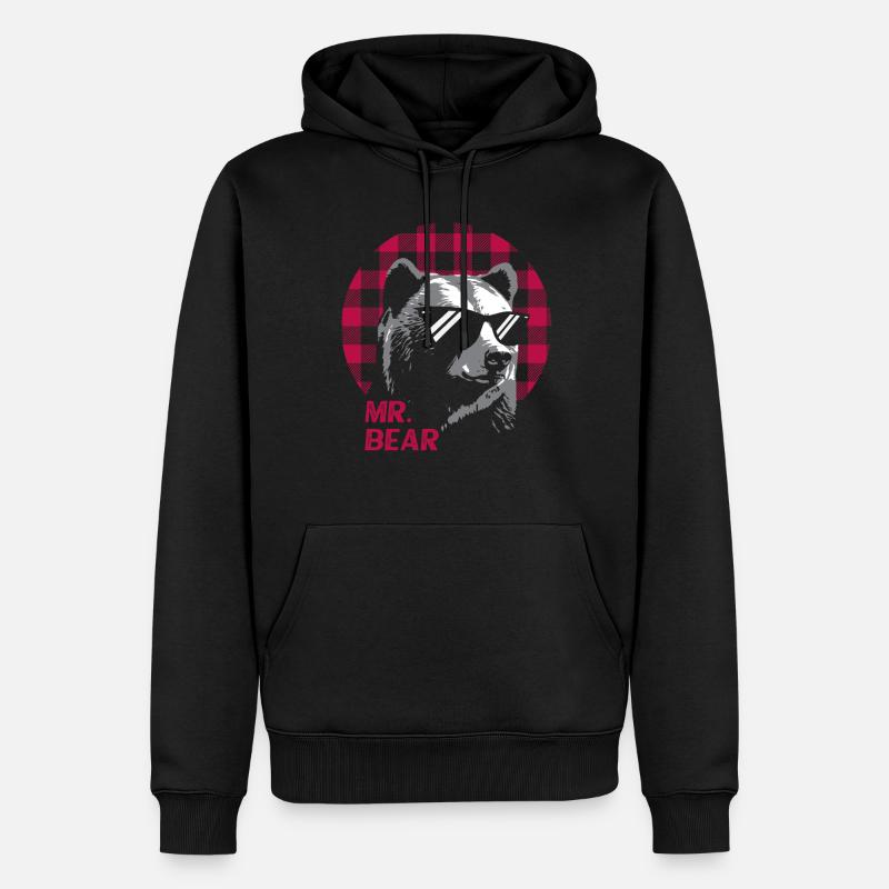 M. Bear - Sweat à capuche Premium bio Homme - noir