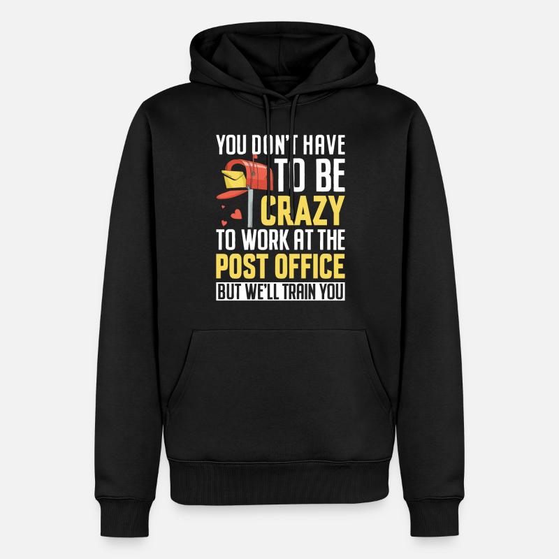 Lustiger Postamt Postdienst Postbote Us - Männer Premium Bio Hoodie - Schwarz