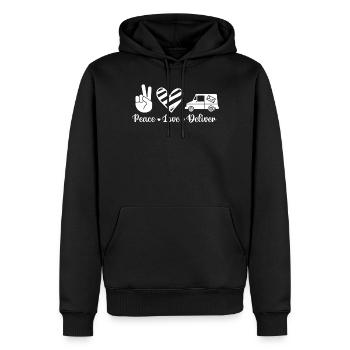 Postpostbote Lustiger Postangestellter - Männer Premium Bio Hoodie - Schwarz - Vorne - Nico (187cm)