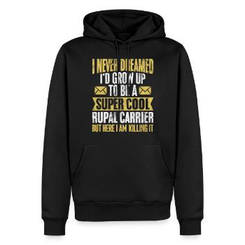 Postangestellter Lustiger Postbote Postbote Postbote Post - Männer Premium Bio Hoodie - Schwarz - Vorne - Nico (187cm)