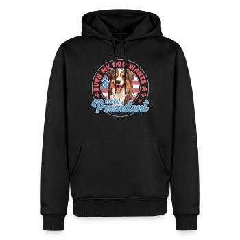 Even my dog wants a new president Aussie - Männer Premium Bio Hoodie - Schwarz - Vorne - Nico (187cm)