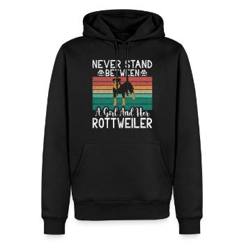 Rottweiler Gifts - Männer Premium Bio Hoodie - Schwarz - Vorne - Nico (187cm)