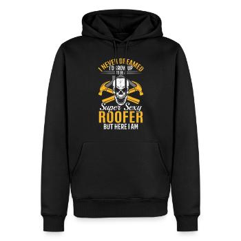 Drôle de toiture - Je grandirais pour être un Roo super sexy - Sweat à capuche Premium bio Homme - noir - Devant - Nico (187cm)