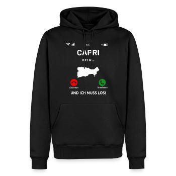 Capri Italien Mittelmeer Insel Urlaub Idee - Männer Premium Bio Hoodie - Schwarz - Vorne - Nico (187cm)