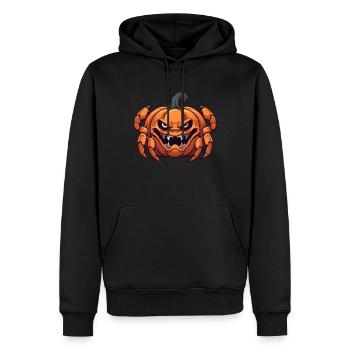 Crab Pumpkin Lazy Halloween Party Costume pour - Sweat à capuche Premium bio Homme - noir - Devant - Nico (187cm)