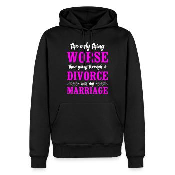 Happy Divorce Party The Only Thing - Männer Premium Bio Hoodie - Schwarz - Vorne - Nico (187cm)