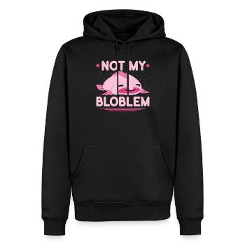 Blobfish Not My Bloblem - Men’s Premium Organic Hoodie - black - Front - Nico (187cm)