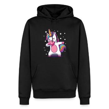 Dab Dabbing Unicorn Dabbendes Einhorn Tanz - Männer Premium Bio Hoodie - Schwarz - Vorne - Nico (187cm)