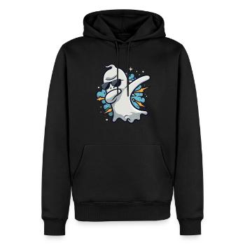 Ghost Dabbing Halloween Dabbing Dab Ghost - Sweat à capuche Premium bio Homme - noir - Devant - Nico (187cm)