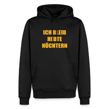 Ich Bleib Heute Nüchtern Kein Alkohol Alkoholfrei - Männer Premium Bio Hoodie - Schwarz - Vorne - Nico (187cm)