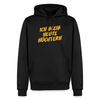 Ich Bleib Heute Nüchtern Kein Alkohol Alkoholfrei - Männer Premium Bio Hoodie - Schwarz - Vorne - Nico (187cm)