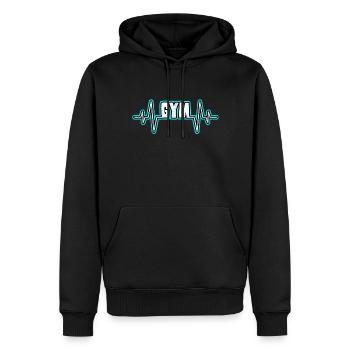 gymnase gymnase battement de cœur - Sweat à capuche Premium bio Homme - noir - Devant - Nico (187cm)