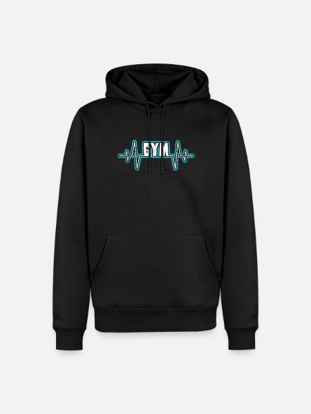 gym gym heartbeat - Men’s Premium Organic Hoodie - black