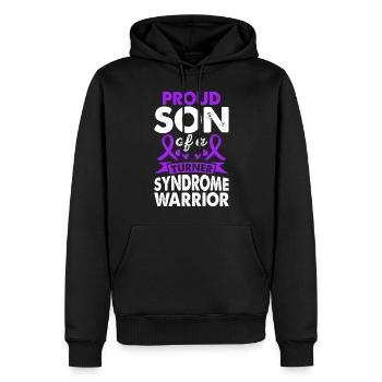 Fils de - Sweat à capuche Premium bio Homme - noir - Devant - Nico (187cm)