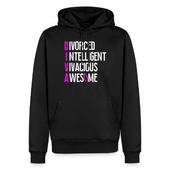 Happy Divorce Party Divorced - Men’s Premium Organic Hoodie - black - Front - Nico (187cm)
